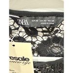 ZARA  Floral Lace 3/4 Sleeve Open Front Cropped Bolero Cardigan Black Womens S Photo 2