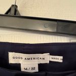 Good American Satin Blue Rinse Pants Women’s Navy Blue Size 14/ 32 Photo 5