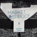 Market & Spruce  Black and Gray Stripe Knit Top Size Medium Black Stripe Top Photo 6