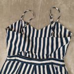 MOTHER Denim The Cut It Out Jumpsuit Cotton Linen Blend in Sea Daze Size Medium Photo 2