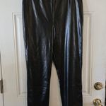 H by Halston Faux Leather Pants Size Medium Black High Rise Women's Biker Pants Ankle Zipper Photo 0