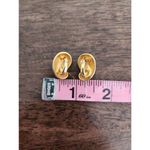 Vintage 80's Women's‎ Chunky Gold Tone Swirl Cluster Clip On Earrings Elegant Photo 4