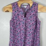 J Jill Love Linen Sleeveless Tank Dress Medium Tall MT Lavender Floral Pockets Purple Photo 1