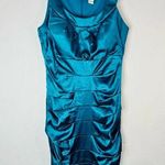 Sangria Sleek Teal Satin Bodycon Dress – Effortless Glam Party-Ready Size 4 Photo 0