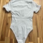 OQQ White Short Sleeve Square Neck Bodysuit Size M Size M Photo 2