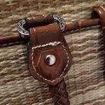 Rattan/faux alligator purse Tan Photo 6