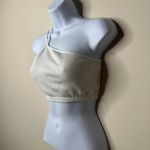 Aerie  White Ribbed Sports Bra Bralette Women's Medium Photo 1