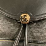 Time and Tru Women's NWT Faux Leather Drawstring Backpack Black Flap Over Photo 2