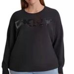 DKNY  Plus Size Dolman Sleeve Sequin Logo Sweater (856) Photo 0