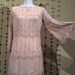 Light Pink Backless Bell Sleeve Boho Wedding Guest Dress (uma and leopold) Photo 0