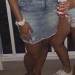 Tinseltown Light Blue Pearl Denim Skirt Photo 7