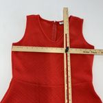Shoshanna C'est Nous by Dress Womens Small Red Textured Fit Flare Sleeveless Photo 4