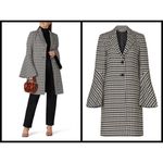Derek Lam đź’• COLLECTIVEđź’• Houndstooth Bell Sleeve Coat Black White Brown 50 NWOT Photo 1