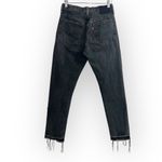 Aritzia  Levi’s women 501 Skinny Straight Jeans Charcoal Grey black stick sz 24 Photo 6