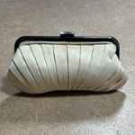 Kate Landry Vintage Pleated Satin Clutch Silver Chain Strap & Rhinestone Clasp Photo 2