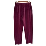 Vintage L.L. Bean Velour Tracksuit M Burgundy Mock Neck Sweater Pants Set USA Red Size M Photo 4