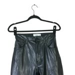 Abercrombie & Fitch  90s Straight Pants Size 2 Black Faux Leather Ultra High Rise Photo 2