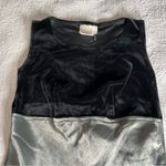 Maurice's Vintage  Black Velvet Metallic Gray Prom Dress 3 4 Goth 90s Empire Waist Photo 2