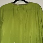 Rafaella NWT womens blouse medium green floral tunic embellished neckline boho Photo 5