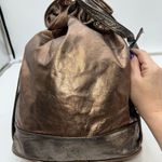 Paris Handbags New York Vintage Multiple Metallic Patchwork Bucket Bag Gold Photo 8