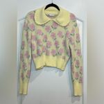 Zara Bib Collar Sweater Women’s Size Medium Yellow Photo 1