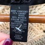 EXPRESS Vintage  womens cream & white button front cardigan Y2K alpaca size large Photo 5