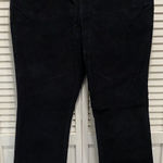 st. john's bay Corduroy Pants Size 14 Stretch Black Boot Cut Slender Mid Rise NWT Photo 0