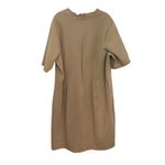 Liz Claiborne Beige Cotton Blend Shift Dress 24W Minimalist Lagen Capsule Scandi Photo 1