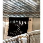 SheIn Distressed Denim Shorts ~ Size Small ~ Light Wash Frayed Hem Photo 4
