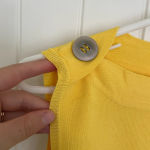 NWOT | Women’s bright yellow decorative button sweater vest — small Photo 1