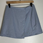 Open Edit  Medium Button Wrap Skirt Blue‎ Chambray CP Photo 0