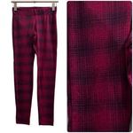 AQUA Black Red Polyester Blend Knit Lightweight Leggings Size XS Photo 0