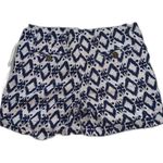 Kenar NWT  Linen Blue & Cream Boho Shorts Size 8 Photo 4