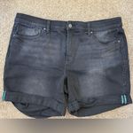 LuLaRoe  Boyfriend Black Denim Shorts Size 34 Photo 0