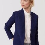 Loft Textured Collarless Blazer Photo 0