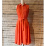 Nanette Lepore  Coral Pleat & Button Front Belted Dress Size 2 Photo 1