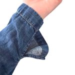 Cloth & Stone SMALL Off Shoulder Elastic Split Sleeve Side Chambray Denim Top Photo 12