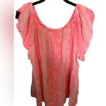 Velvet By Graham And Spencer  Hadden pink Embroidered Off Shoulder Top size medium Photo 1