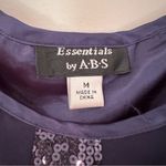 Essentials‎ By A.B.S Sequin Swing Dress Women's Medium Navy Whimsigoth 80s Fairy Blue Photo 4