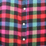 Plaid Buffalo Maxi Flannel Granny Cottage Pearl Snap Electric VTG Y2K Dress 1X Red Photo 6