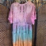 Pinkblush  Maternity Ombré Rainbow Lace Maxi Dress Size L Photo 5