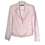 Perry Ellis Women Sz 10 Light Pink Zip Up Blazer Career Office Cotton Blend Photo 0