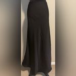 EUC LACHIVEE Black Satin and Polyester Flowy Long Midi Skirt size XL Photo 0