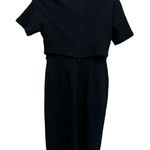 ASOS ‎ Women's Navy Textured Knit Pencil Dress Short Sleeve Sheath Style size 6 Photo 7