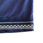 Lucky Brand ⭐️ navy and white embroidered bohemian blouse top size small Photo 10
