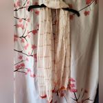 Gap COPY - NWOT  Women's White Rose Gold Stripe Oblong Scarf One Size 76" Photo 9