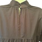 Everlane Cotton Popover Tiered Midi Dress Sz M Black High Neck Cottagecore Loose Photo 5