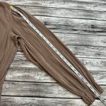 Pull & Bear  Women's Accordion Pleat Blouse XL Extra Large Tan Beige Light Brown Photo 14