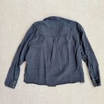 ANINE BING  Faded Black Distressed Tencel Button-Down Shirt Womens XS Photo 7