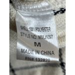 Miou Muse Medium Oversized Ivory with Black Grid Design Flannel Shacket Photo 5